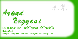 arpad negyesi business card